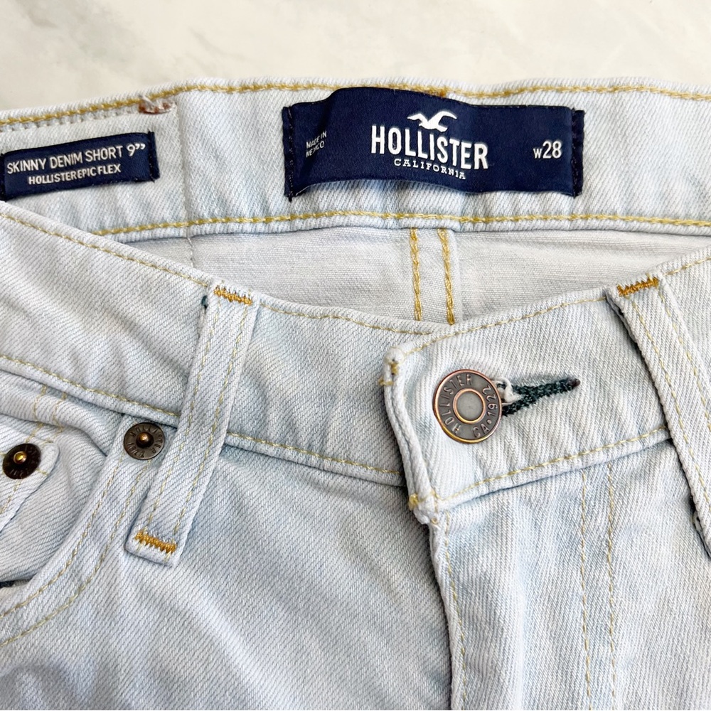 Hollister Skinny Denim Shorts 9’ Size 28 - Picture 3 of 5